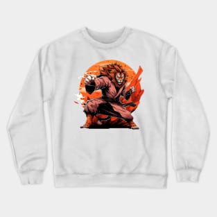karate lion Crewneck Sweatshirt